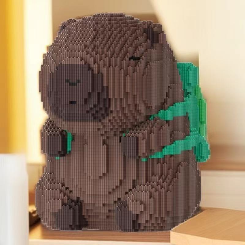 

3854-Piece Capybara Building Block Set Party Game Decoration DIY 3D Puzzle Handmade Cartoon Combination Creative Interlocking Suitable for Adults Hall