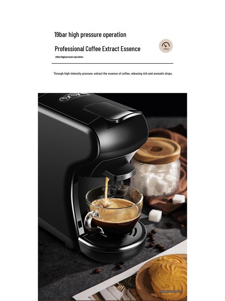 Italienische Kapselkaffeemaschine: Tragbare 19-Bar Espressomaschine für Zuhause und Büro