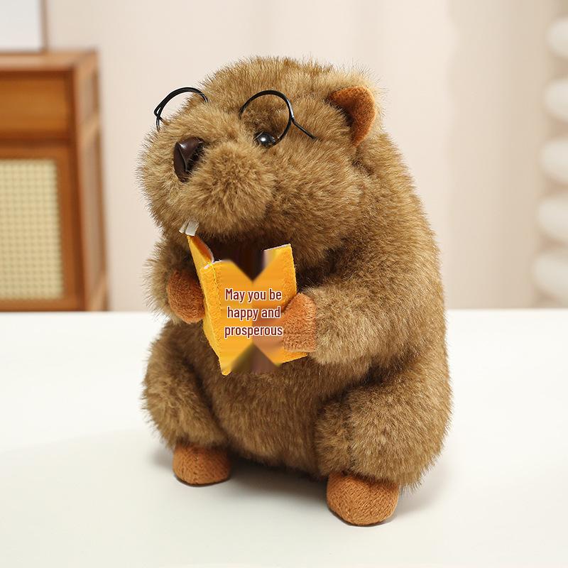 Marmot Plush Mouse Doll & Bag Pendant - Cute Holiday Gift 18cm Pendant