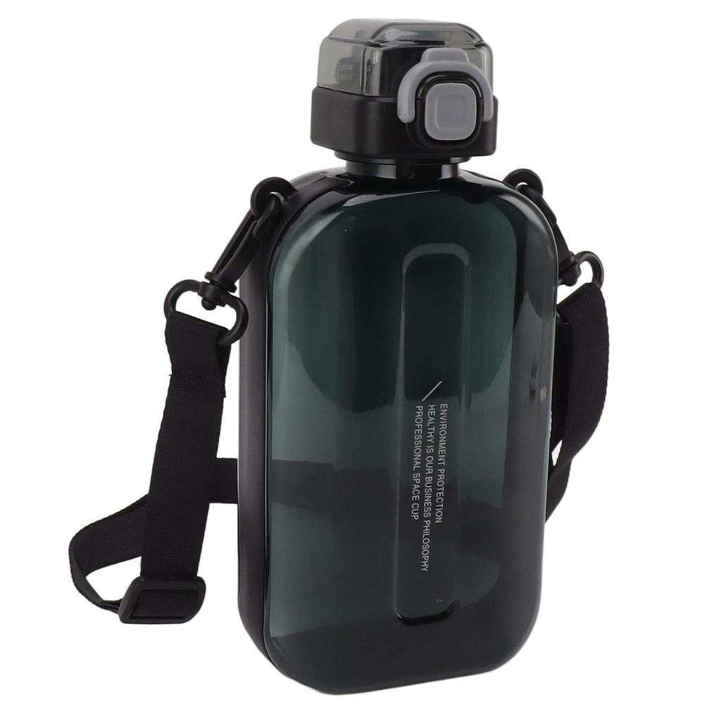Borraccia Piatta 750ml Sottile in PC Silicone Anti-perdita con Tracolla Borraccia Piatta da Bere per lo Sport
