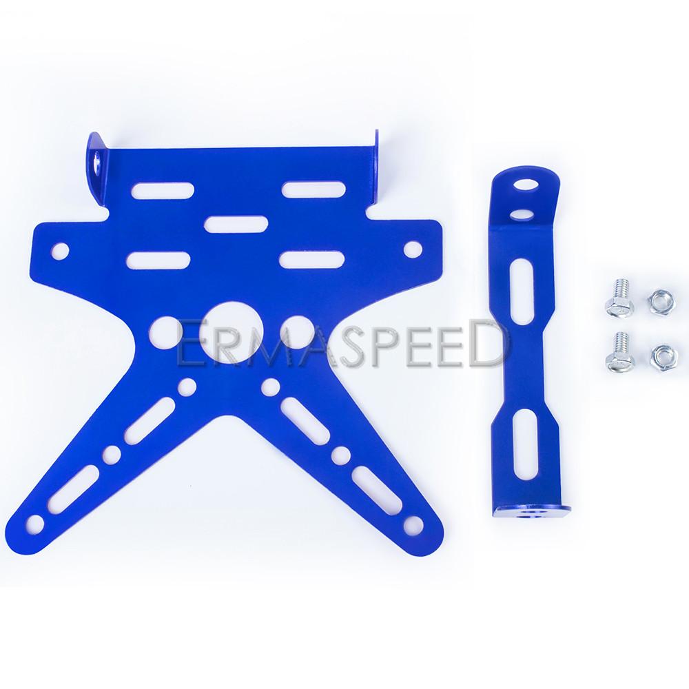 CNC-Legierung Universal Motorrad Kennzeichenhalter Einstellbare Kennzeichenhalter Nummernschildhalter Heckhalterung Moto