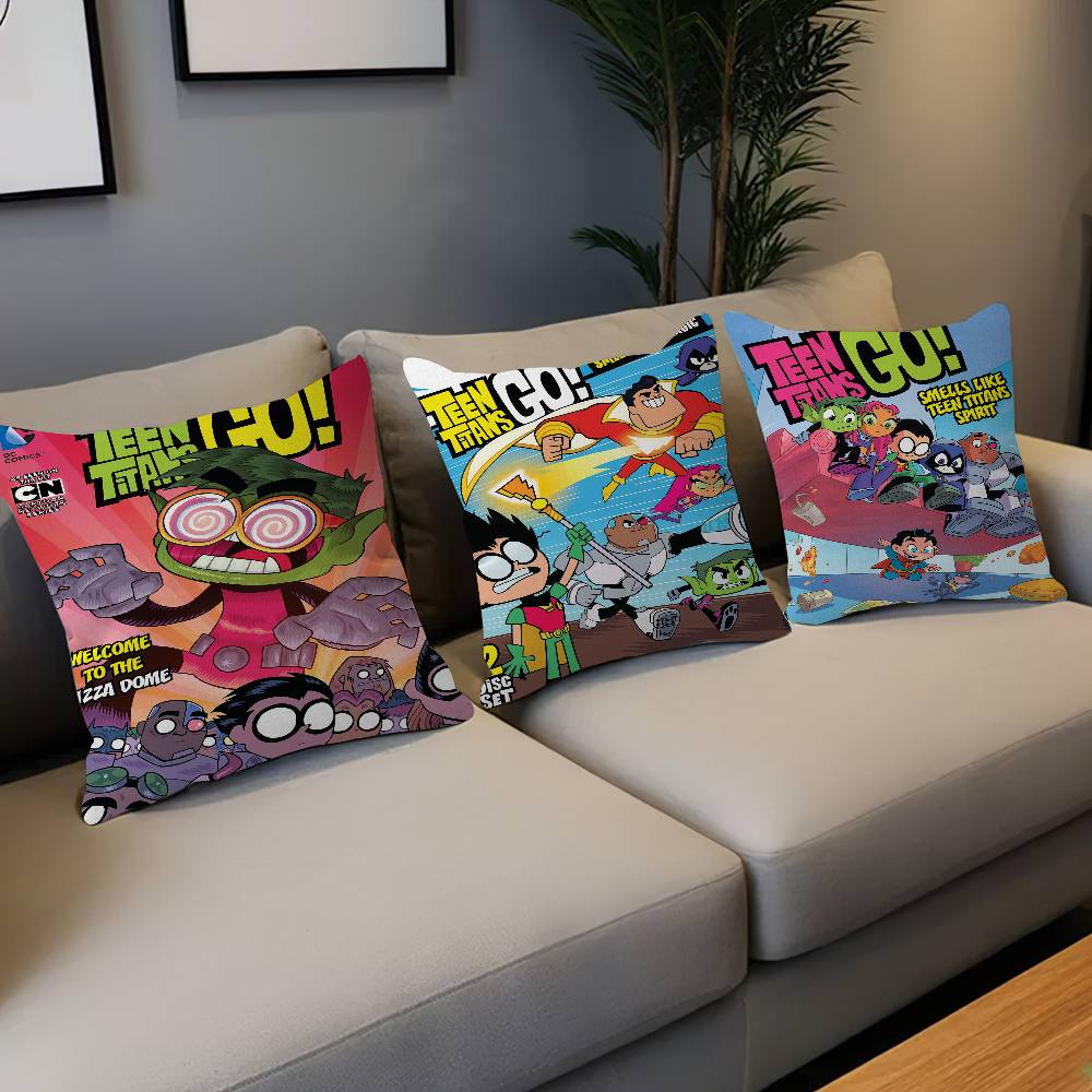 T-Teen T-Titans Go Stitch Glücksdrache Kissenbezug Sofakissenbezug Heimzimmer Dekoration Kindergeschenk