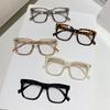 Retro Black Leopard Square Frame Glasses Women Men  New Anti Blue Light Computer Eye Protection Eyewear Female Male Unisex