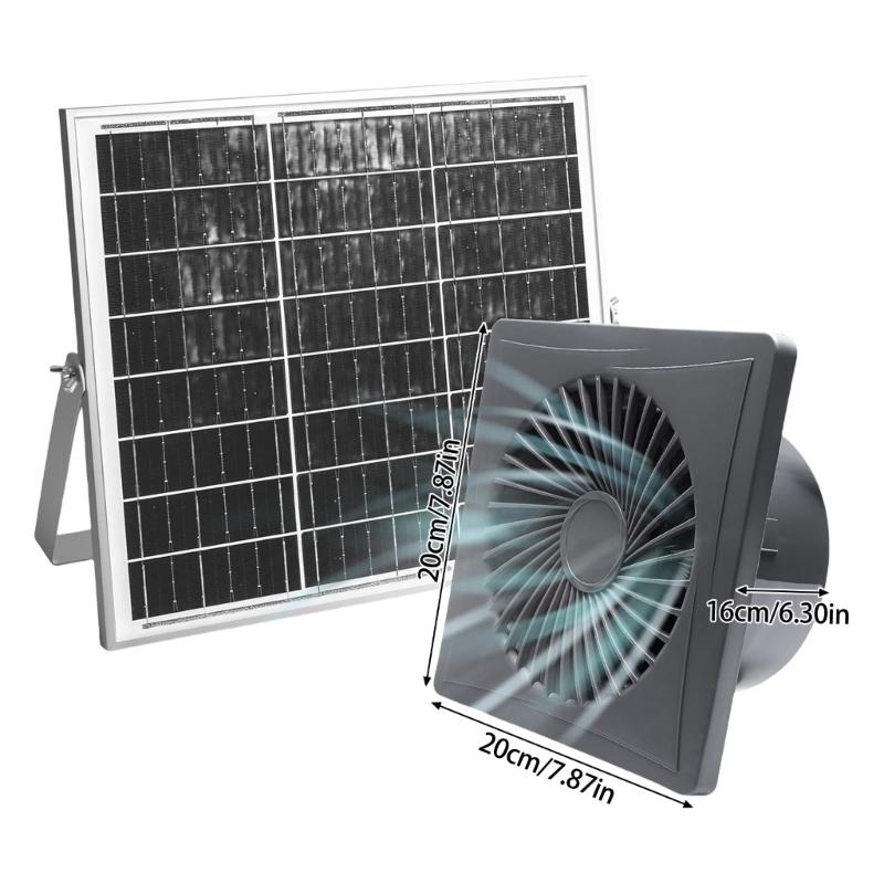 Vysoce účinný solární ventilační systém Odsávací ventilátor 3W Venkovní ventilační řešení pro skleníky a přístřešky pro zvířata