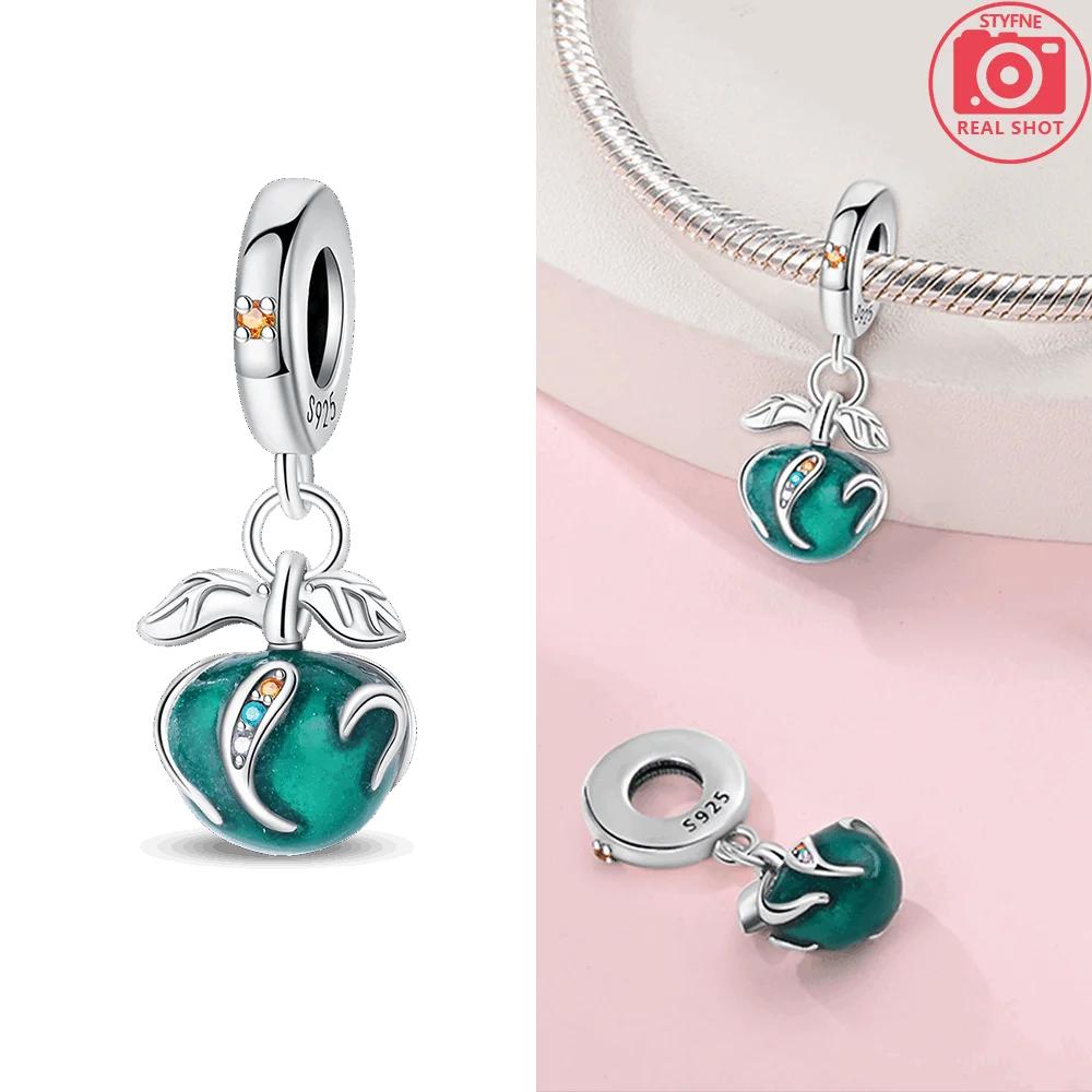 Exquisite Original Copper Strawberry Cherry Apple Avocado Fruit Charms Bead Fit Diy Bracelet Birthday Jewelry Fine Gift