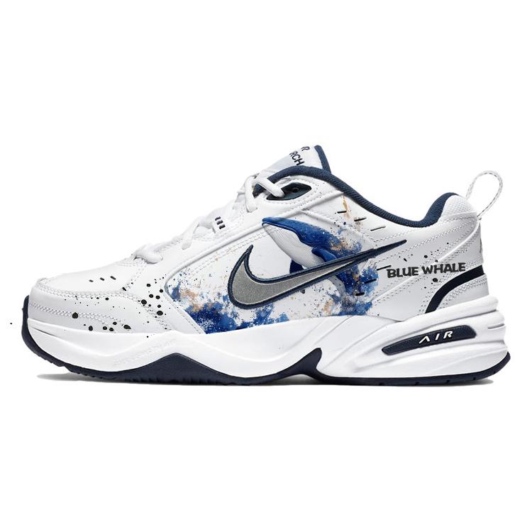 

Nike Air Monarch 4 Chunky Sneakers Unisex Low Top Blue/White 415445-102(Team56-) 40.5