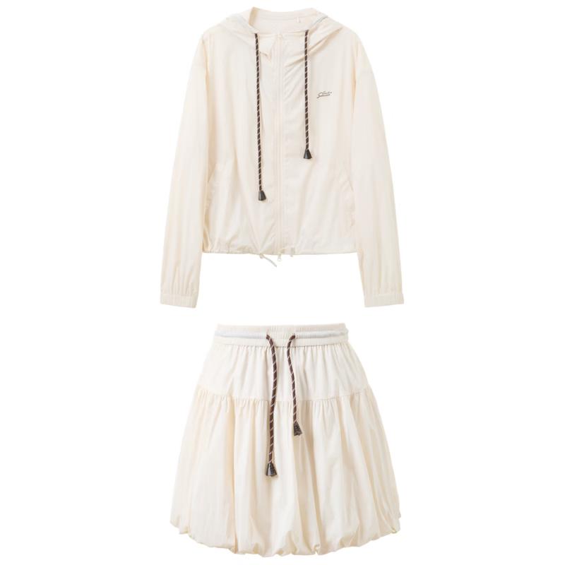 Sancai 2026 Summer Hooded Jacket & Skirt Set S