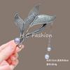Trendy Personal Flower Hairpins Women Pearl Hair Clips Accessories Temperamental Alloy Hair Accessories