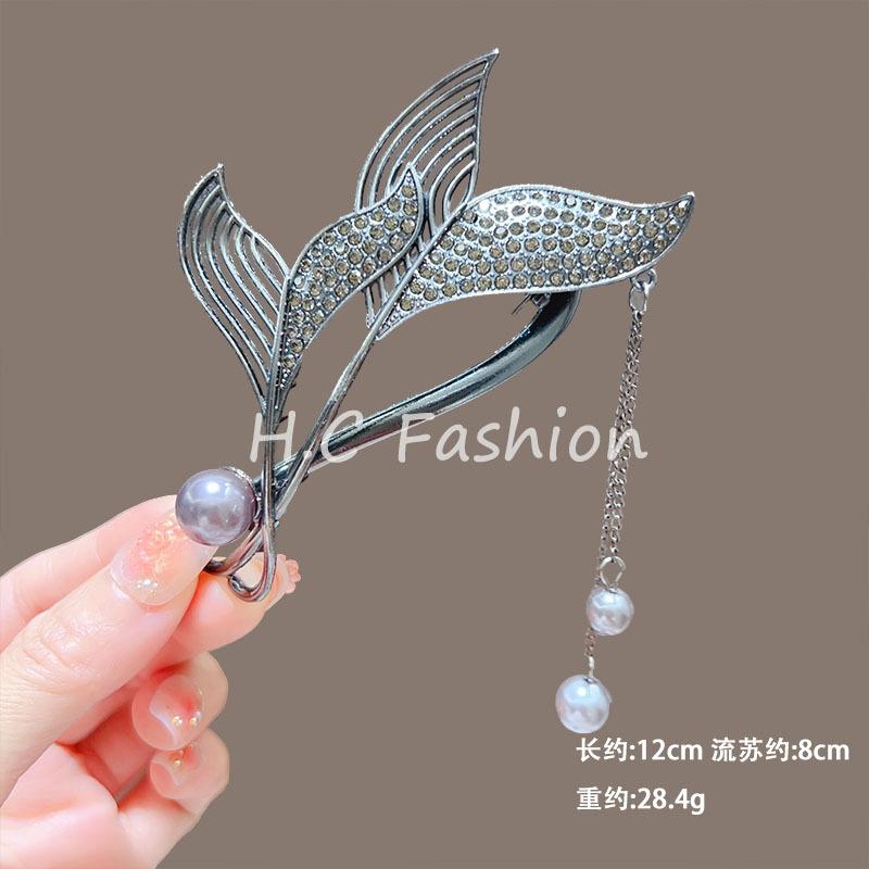 Trendy Personal Flower Hairpins Women Pearl Hair Clips Accessories Temperamental Alloy Hair Accessories