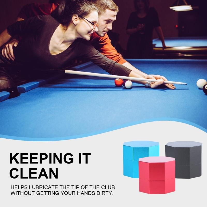 Aluminum Cue Chalks Box  Octagonal  Pool Chalks Holder Billiard Cue Chalks Holder Billiard Chalk Case Easy To Carry