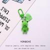Funny Flocked Frog Keychain Pendant – Cute Decorative Car Accessory