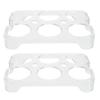 2pcs Egg Storage Box 6 Slots Premium Plastic Reusable Refrigerator Egg Holder Transparent Container Kitchen Fridge Tray