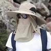 Fishing Hat for Men Breathable Sun Hat with Face Cover Neck Flap Wide Brim Bucket Hat  Protection for Fishing Hiking Camping