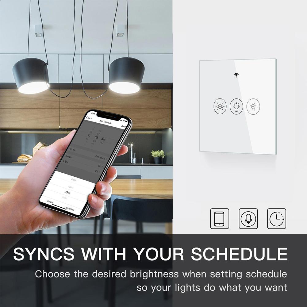 Automated Home Lighting Touch Switch Customizable Brightness Control Energy Saving Voice Control Compatibility