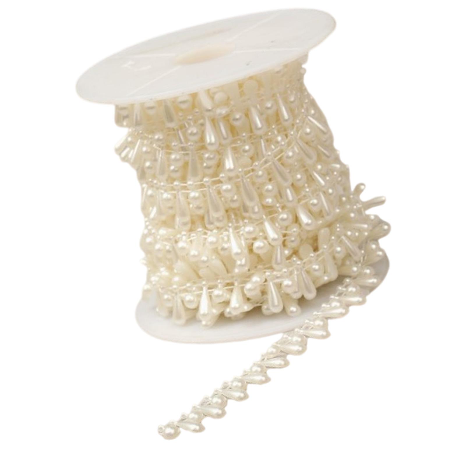 

Искусственный жемчуг Элегантное жемчужное ожерелье-гирлянда для рукоделия и свадебного декора с блестящим перламутровым блеском