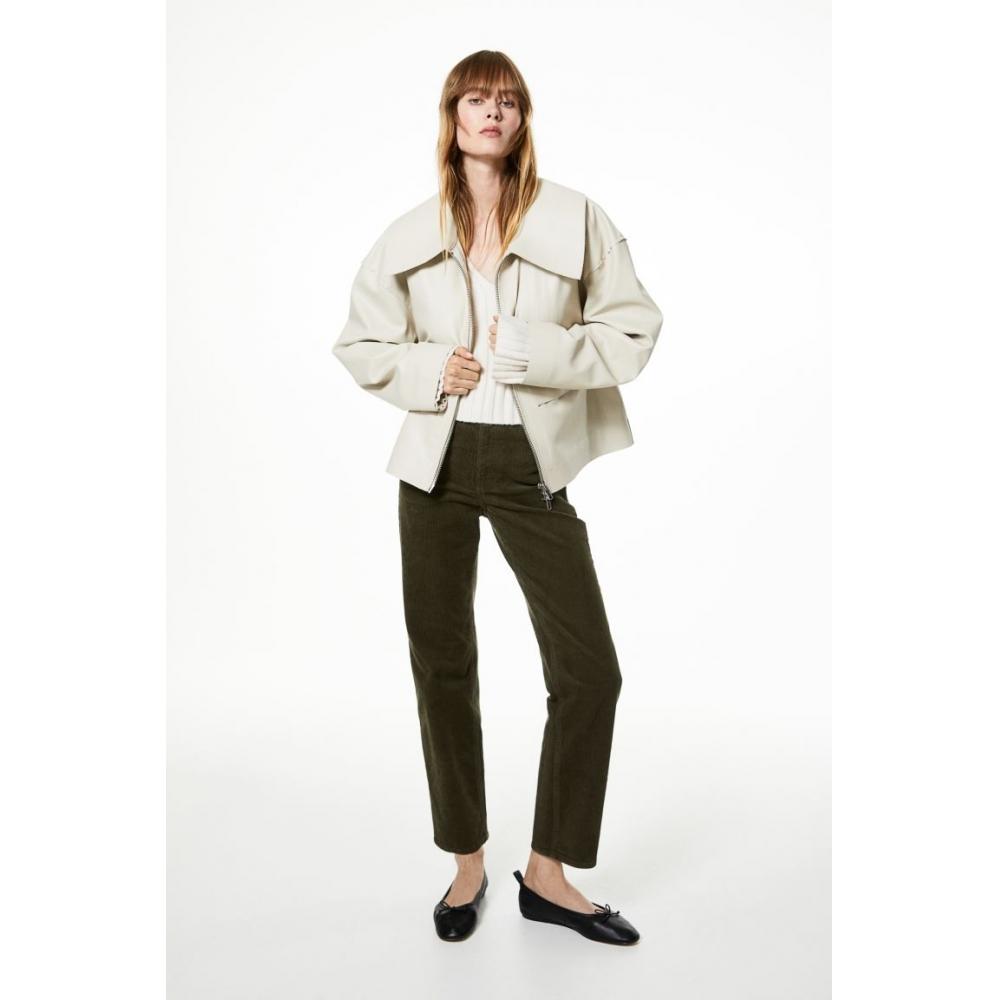 

H M corduroy trousers dark moss green