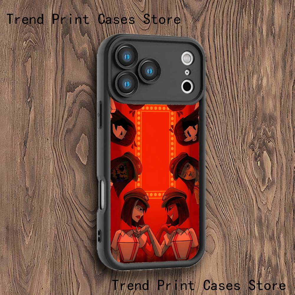 Ena Animated Phone Case For iPhone 17,16,15,14,13,12,11,Pro,Max,Plus,X,XS,SE4,E,Mini Black Thickened border Case