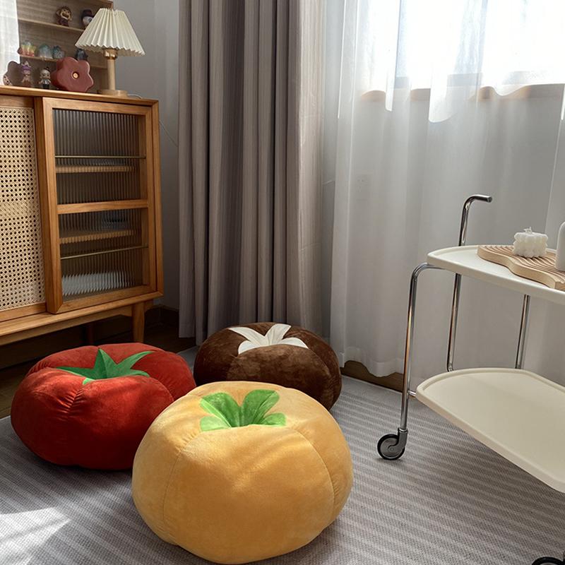 New Sofa Bay Window Cushion Bedroom Room Decoration Ins Style Cute Little Ornaments Mushroom Tomato Cushion Pillow
