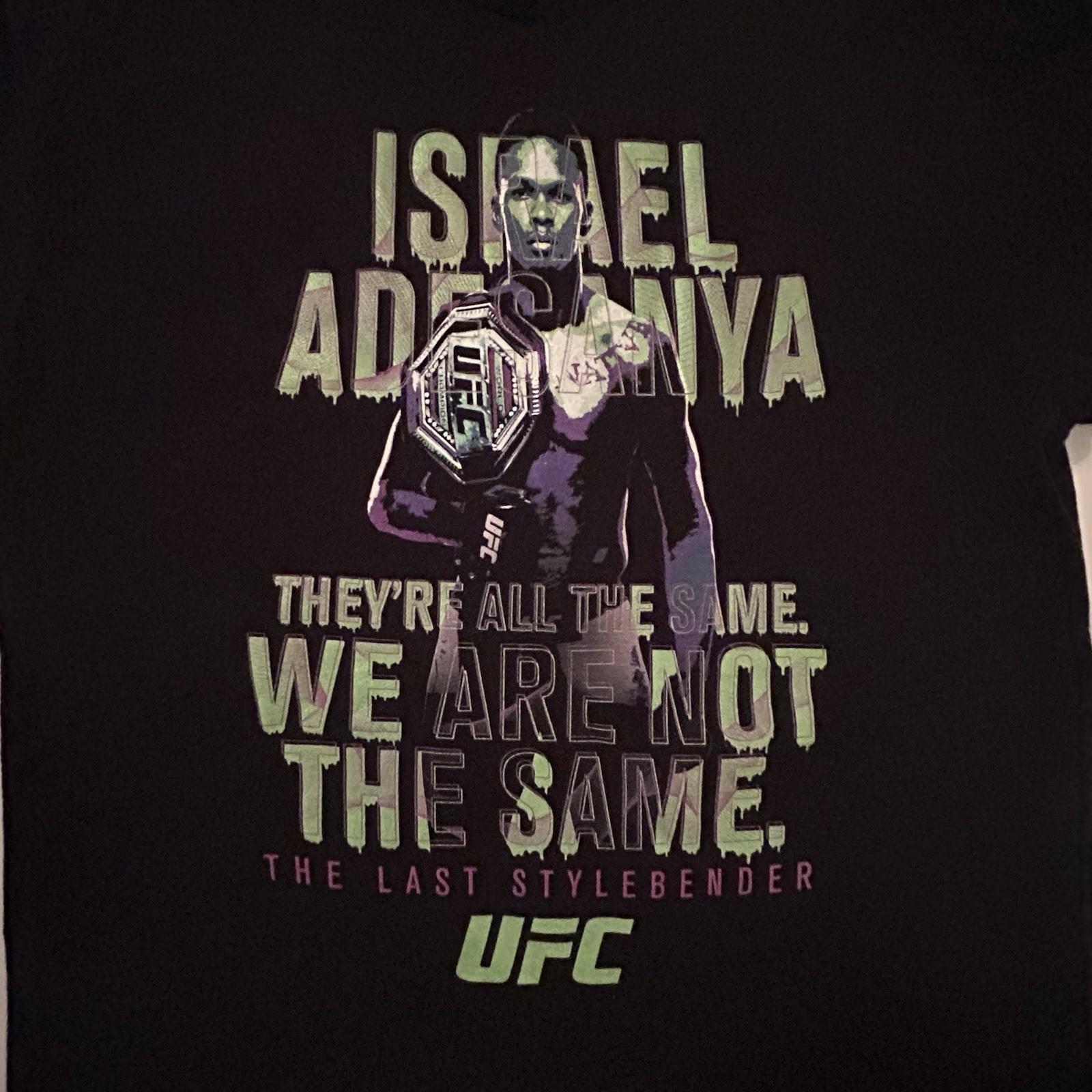 UFC Israel Adesanya “We Are Not The Same” UFC 259 Adult Size Medium MMA Unisex T-Shirt M