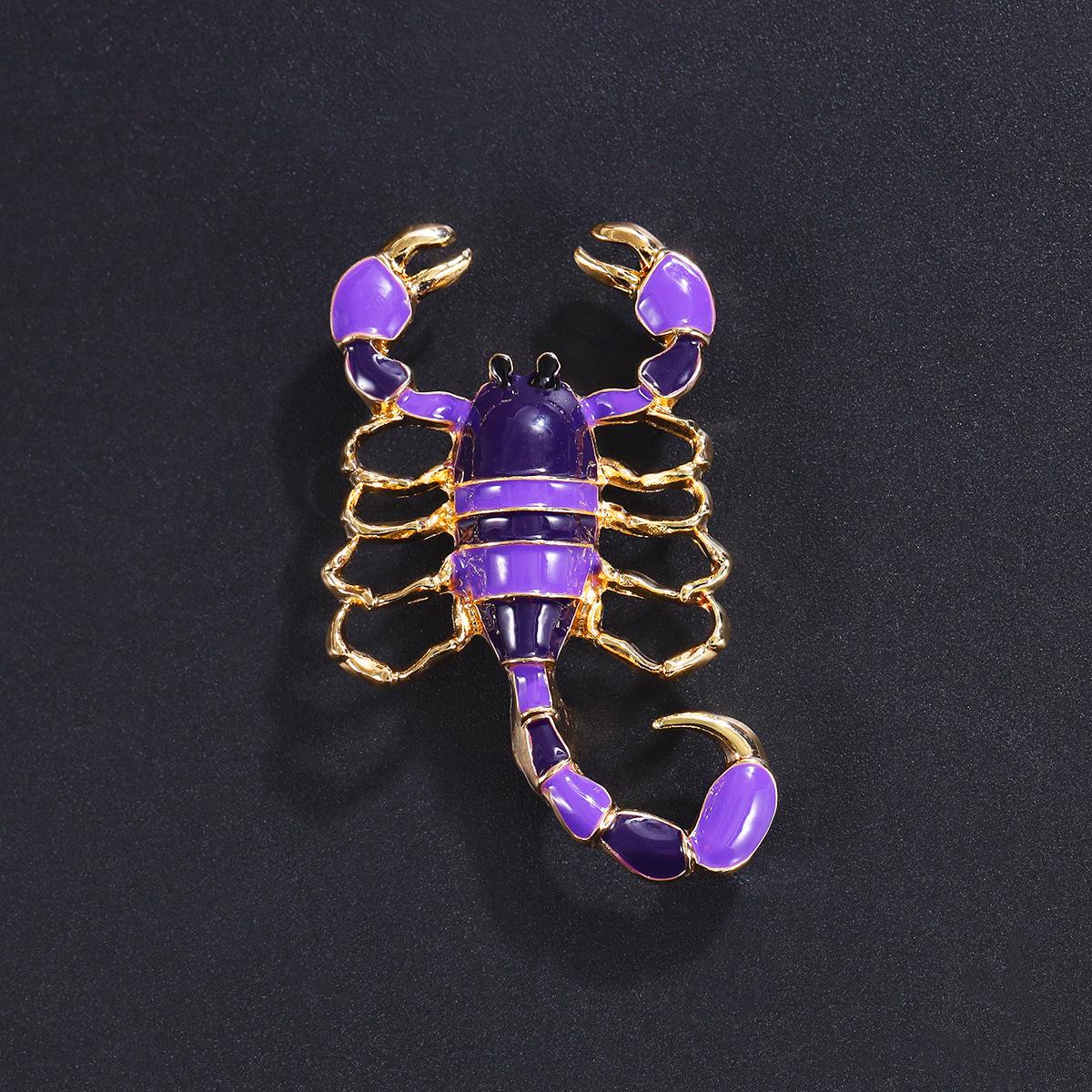 

Элегантная брошь «Скорпион»: Элитный эмалевый значок из сплава для мужских костюмов