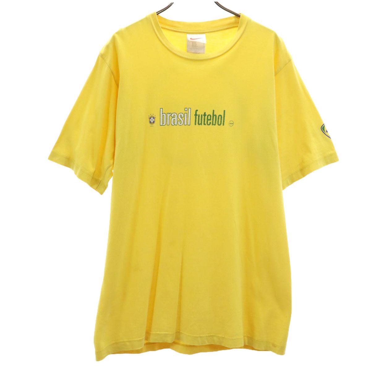 

NIKE 90s 00s Old brasil futebol print Short sleeve T-shirt M yellow Men s Used