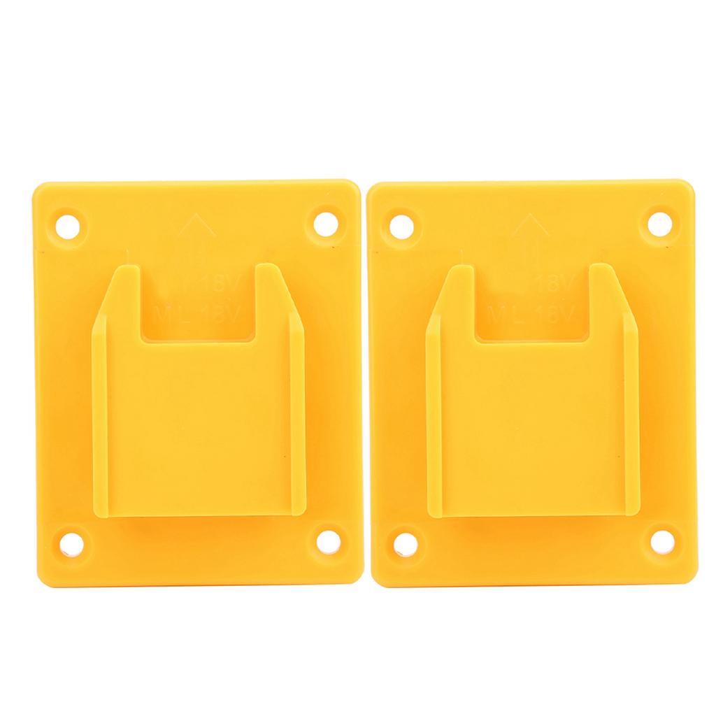2PCs Suitable for Milwaukee M18 18v  20V Power Tool Machine Wall Shelf Fixing Devices Jaune