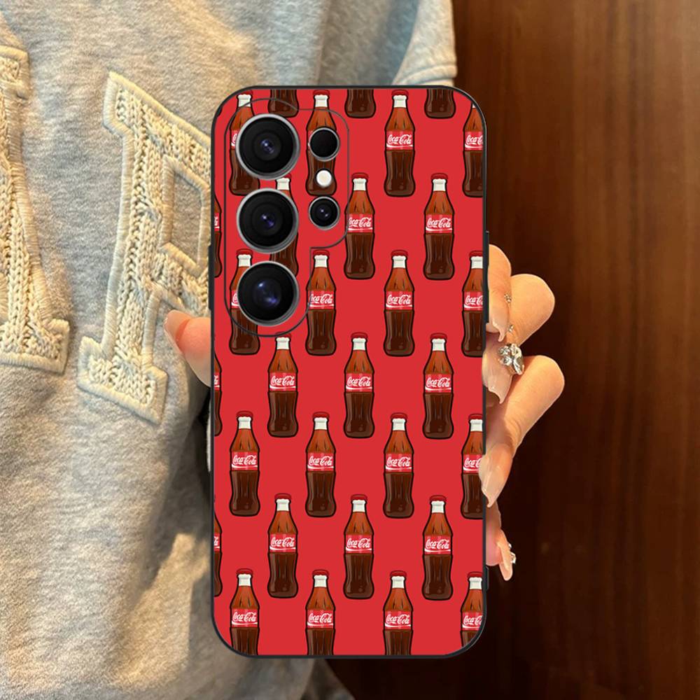C-COCA Logo C-COLAS Phone Case For Samsung S 24 Fe 25 Ultra Plus 20 Lite 21 30 22 23 24 22 Ultra 5G Fundas