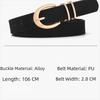 Texture Design PU Belt Multiple Colors Decorative Belt Trend Needle Buckle Belt  Paired with Jeans