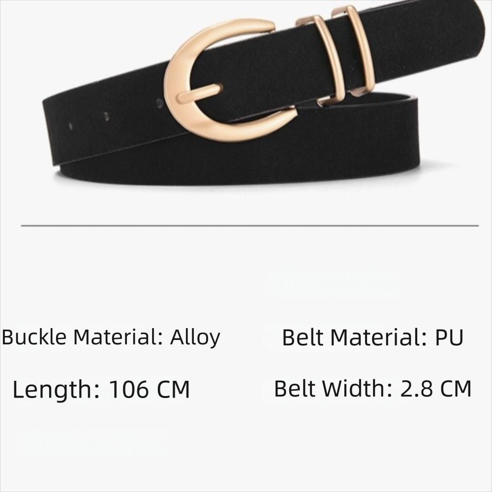 Texture Design PU Belt Multiple Colors Decorative Belt Trend Needle Buckle Belt Paired with Jeans