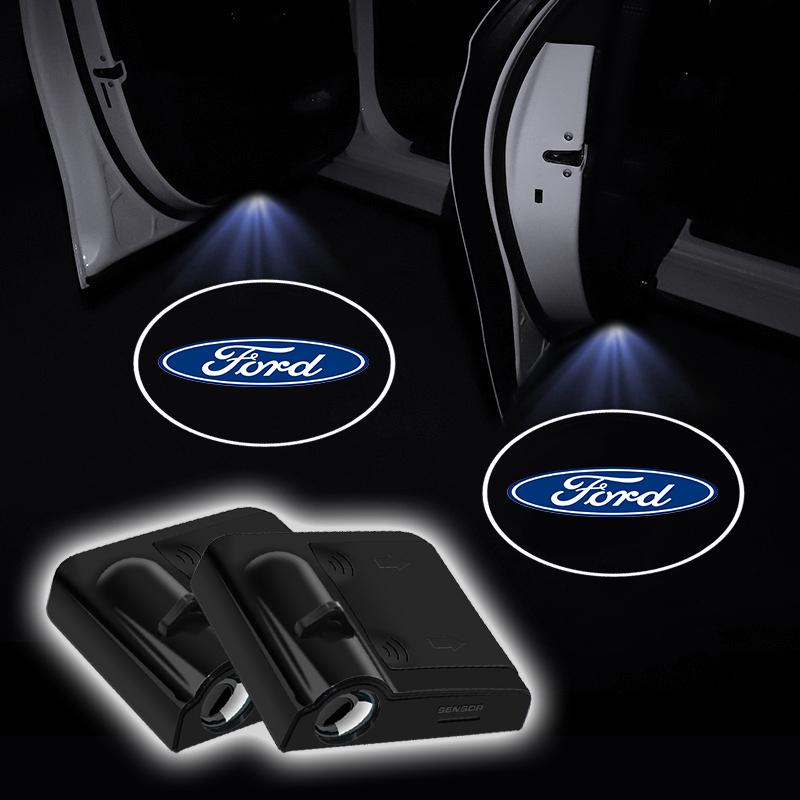 New Led Car Door Logo Light HD Laser Welcome Projector Lamps For Ford Fiesta C-Max Kuga Ranger Raptor KA Fusion ST Transit Edge
