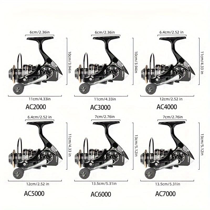 High Performance Spinning Reel with High Drag and 5.2:1 Gear Ratio. Full Metal Handle. Suitable for Many Waters. Durable and Corrosion Resistant