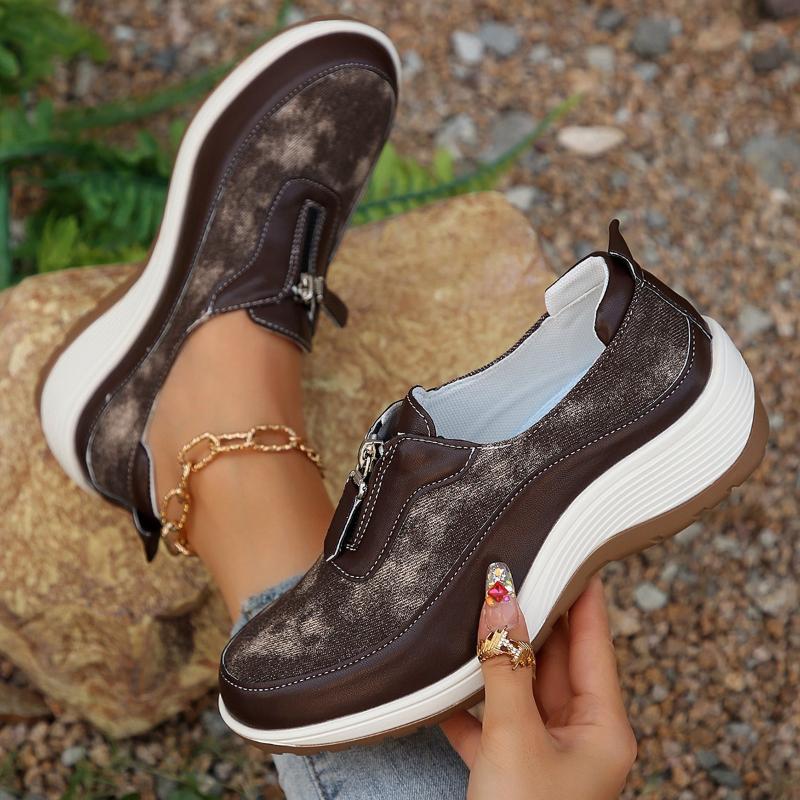 2025 Nové barevné blokové dámské ležérní tenisky Prodyšný komfort Dámské ležérní boty Outdoorové tenisky Velká velikost Platformové boty