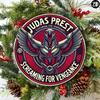 Judas Priest Kulaté kovové nástěnné umění Znamení Hliníková domácí dekorace Hudební dárek