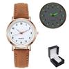 Relojes de Mujer para Mujer Pequeño de Cuarzo Analógico de Pulsera Casual de Cuero