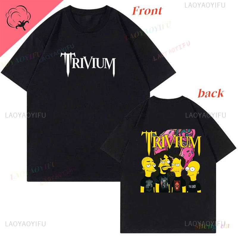 

Camisetas Trivium Shogun Official TShirt Unisex Women Bandas De Rock Cotton Vintage Two Sides Print Music Fans Clothes S