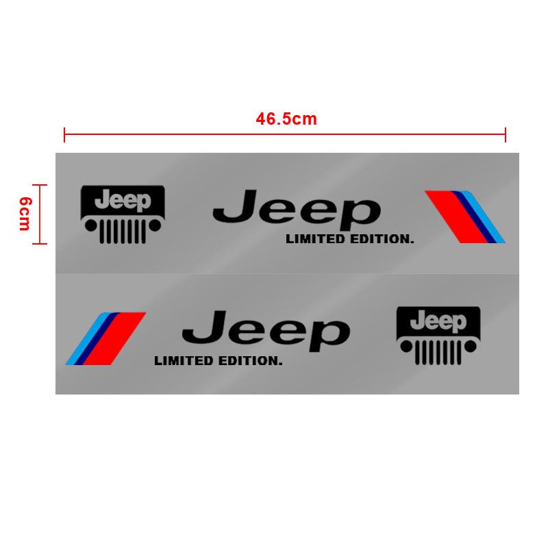 2 pezzi Adesivi Auto 3D Auto Laterale Carrozzeria Sport Adesivo Decalcomanie Accessori Auto per Jeep Compass Accessorio Renegade Wrangler Gladiator Cherokee JL JK