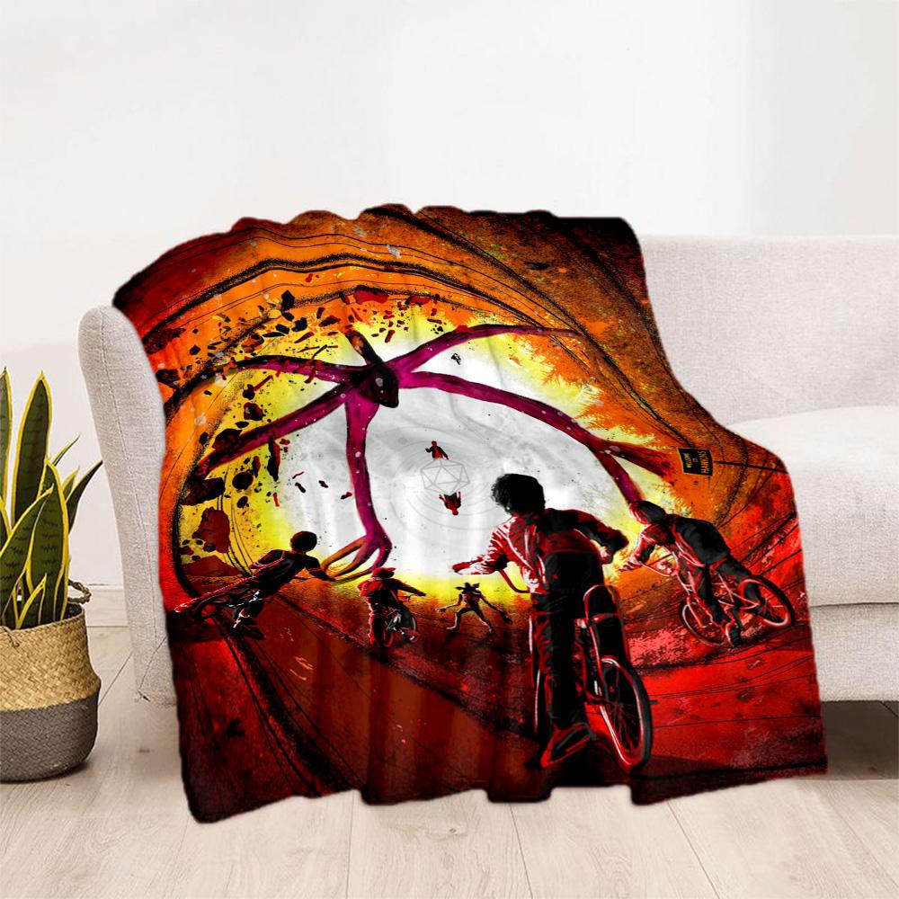 Stranger Things Blanket Suitable for sofas,travel, living rooms also a good gift for friends and family Suitable for all seasons.