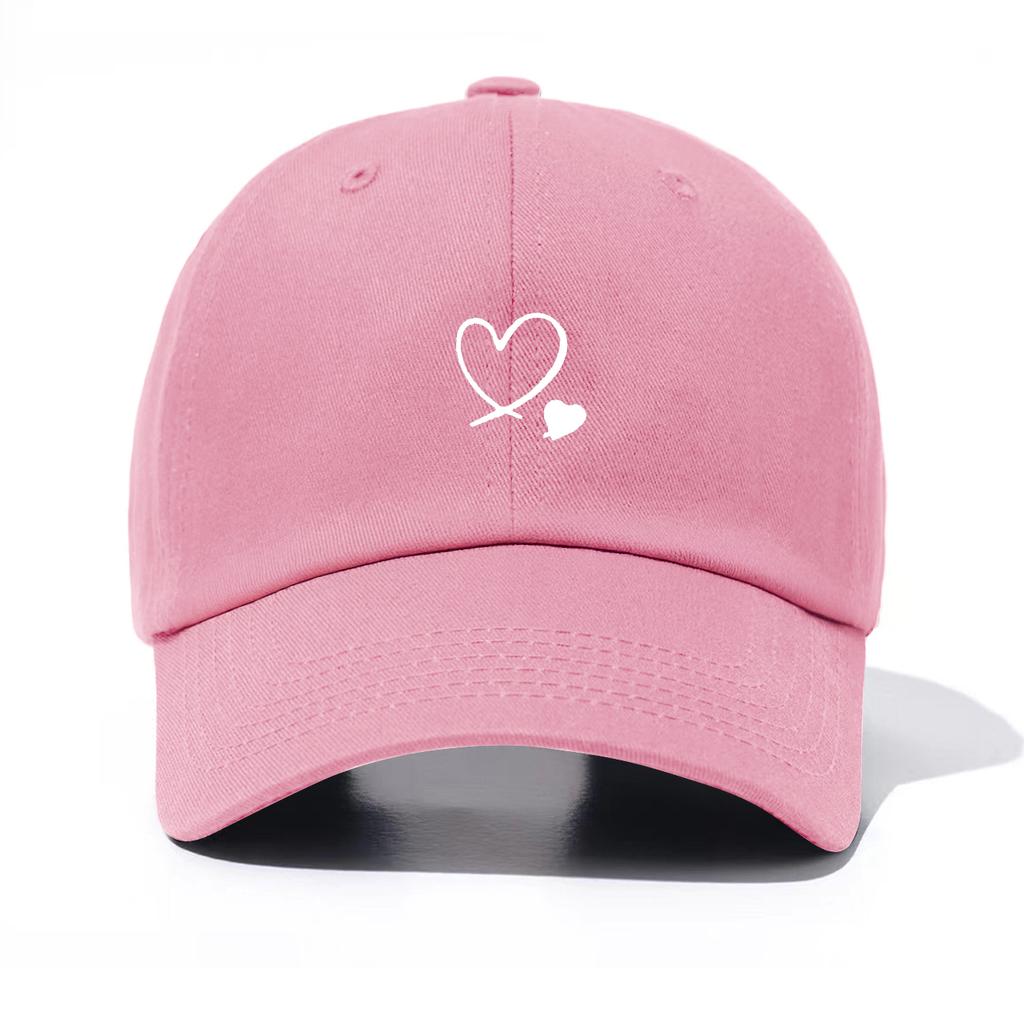 1 Stück Baseballkappe mit Herzmuster für Herren Damen Klassisch Lässig Stilvoll Perfektes Geschenk für Familien und Freunde
