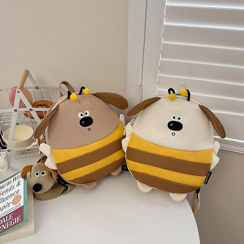 New Little Bee Nylon Cute Mini Backpack Japanese Cartoon Versatile School Bag Simple Backpack Girls