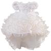 Rochie elegantă pentru copii cu mâneci bufante, broderii, o trenă și o fustă de prințesă pe straturi – perfectă pentru petreceri de ziua de naștere și ca rochie de domnișoară de onoare