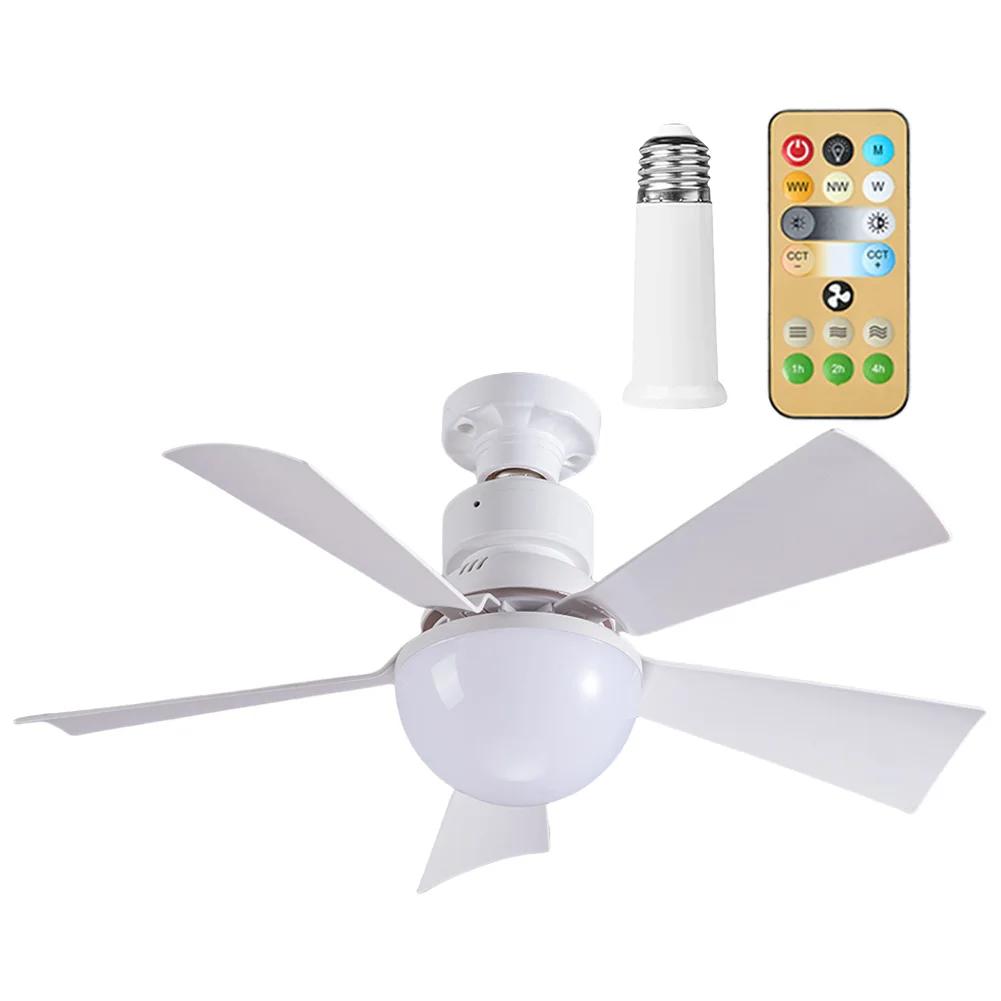 52CM/42CM Modern Ceiling Fan with LED Light Remote Control Silent Ceiling Fan for Kitchen Bedroom Basement Dining Living Room