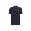 EA7 SS23 Logo Print Button Short Sleeve Straight Polo Shirt Men Polo Shirts Navy-Blue 3RPF03-PJM9Z-1554