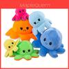 Adorable Juguete de Peluche de Pulpo Reversible de Doble Cara en Estilo Suave y Realista