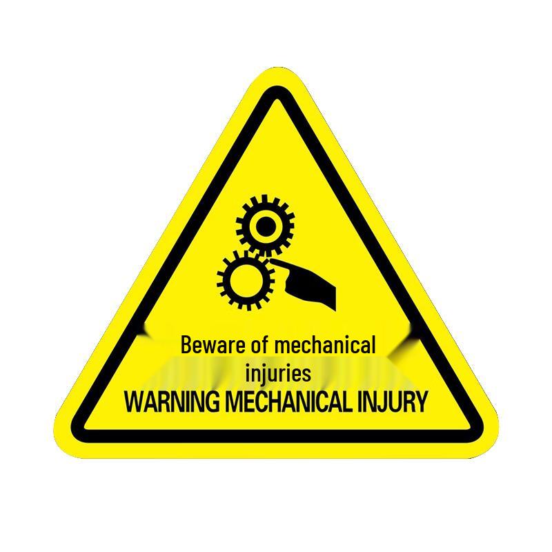 PVC Triangular Safety Warning Sign 8x8 CM