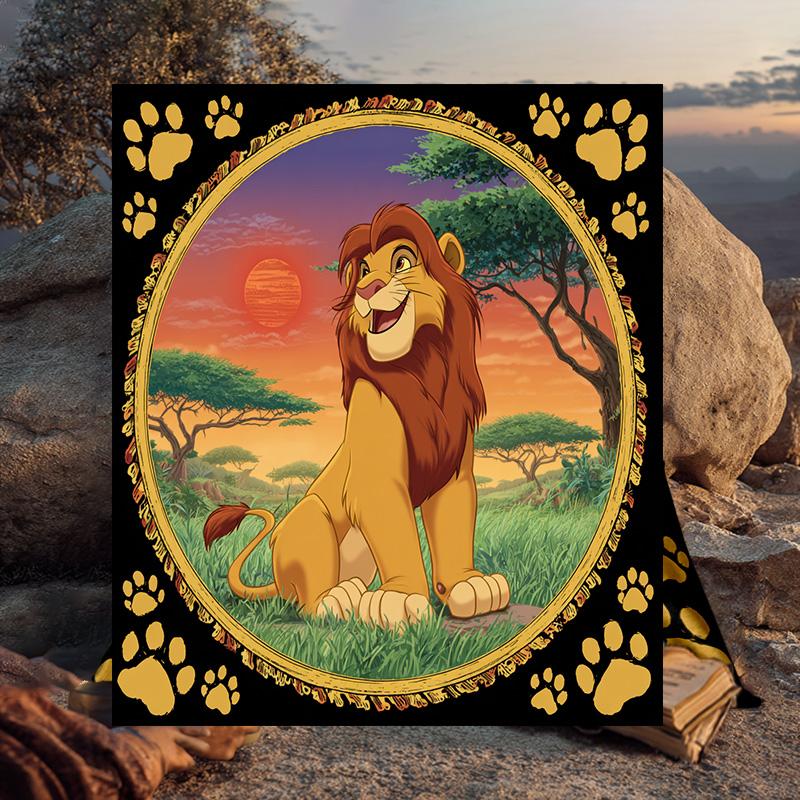 1PC Lion king Flannel Blanket Gift, Suitable for Both Men And Women, Soft Ideal for Beds And Sofa, Birthday Or Christmas Gift