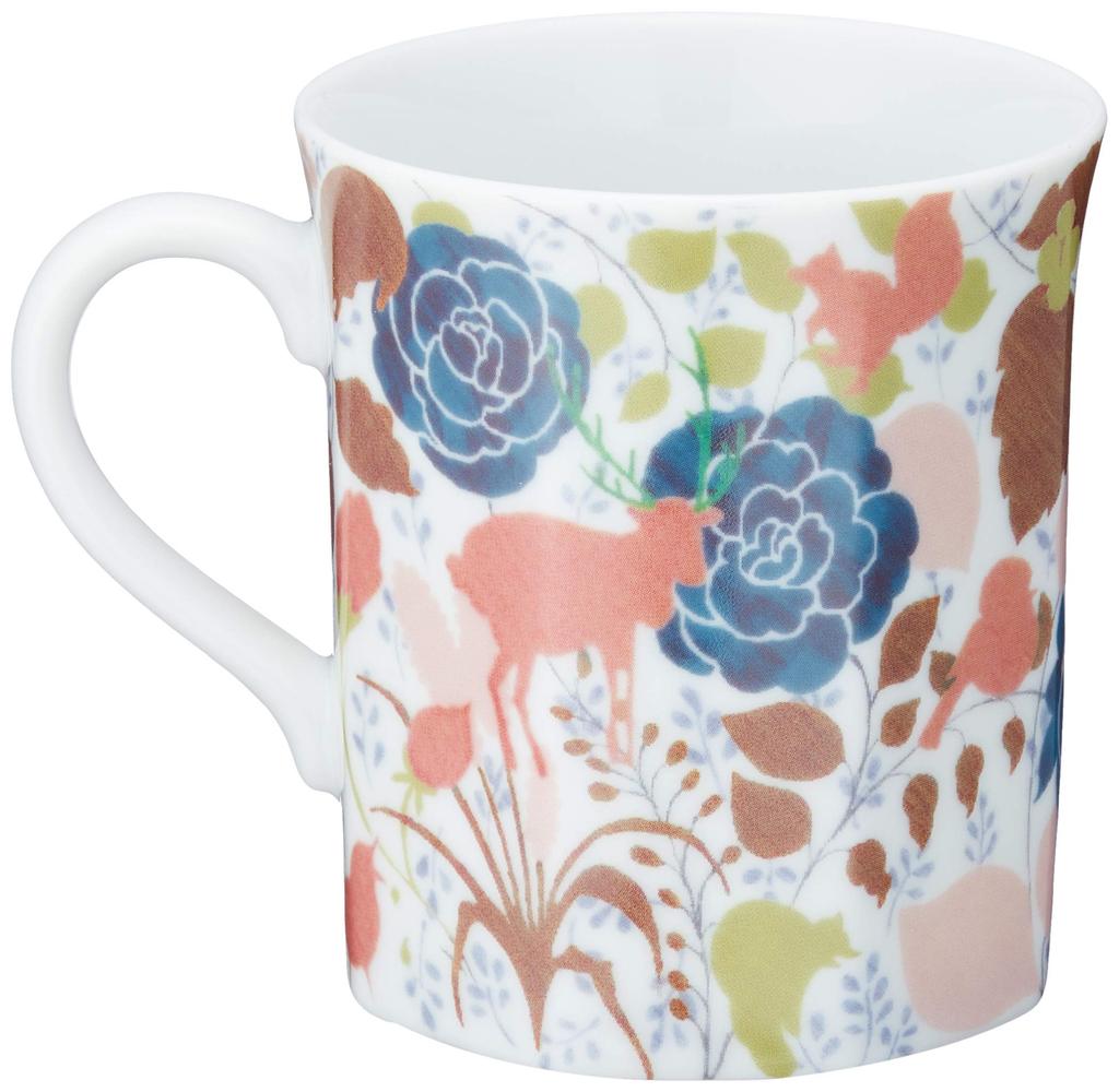 NARUMI Hrnek, Liškově růžový, 280cc, Zvířecí potisk, Cool a stylový, Dárek, Vhodný do mikrovlnné trouby, Vyrobeno v Japonsku, Dárkově baleno, 41384-6257