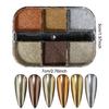 Xiaomi 6 Colors Gold Chrome Nail Powder Metallic Mirror Silver Nail Art Glitter Pigment Rubbing Dust Gel Polish Manicure Decorations