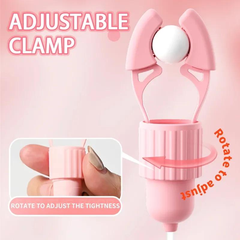 Nipple Vibrator Vibrating Clamps Clitoral Clip Breast Massage Clitoral Stimulation Masturbator Female Sex Toy for Women Adult18+