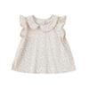 Girls' Floral Ruffle Sleeve Blouse