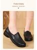 Genuine Leather Soft Sole Slip-on Shoes for Women, Non-slip, Comfortable, Plus Size, Autumn Style - Model 801319
